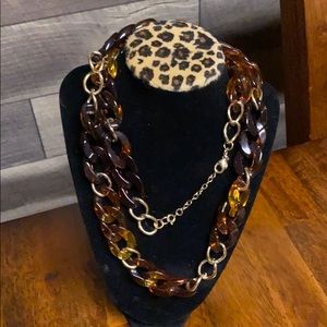 Gold/tortoiseshell necklace